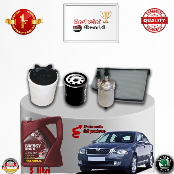 Inspektionskit Filter + ÖL F. Skoda Octavia II 1.6 75KW 102CV Von 2006->-image