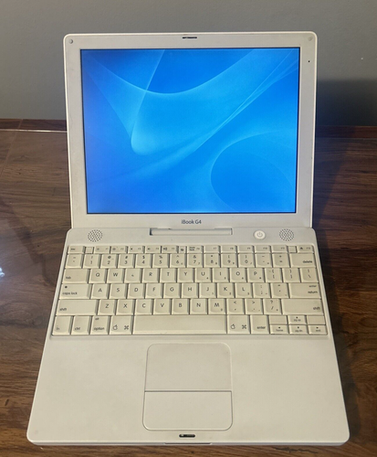 iBook G4 blanc Apple (A1054) - État de fonctionnement Mac OS X 1,2 GHz LIRE - Photo 1 sur 19