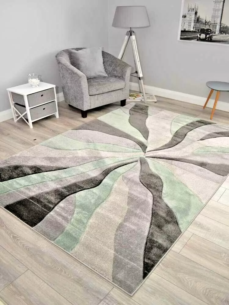 Mint and grey living room online
