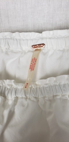 FREE PEOPLE Bandeau Tunika Top M weiß Rüschen Mieder abnehmbare Träger Taschen - Bild 2 von 7