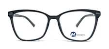 NEW MODERN OPTICAL APPOINT BLACK AUTHENTIC EYEGLASSES OPTICAL FRAMES 55-17-140