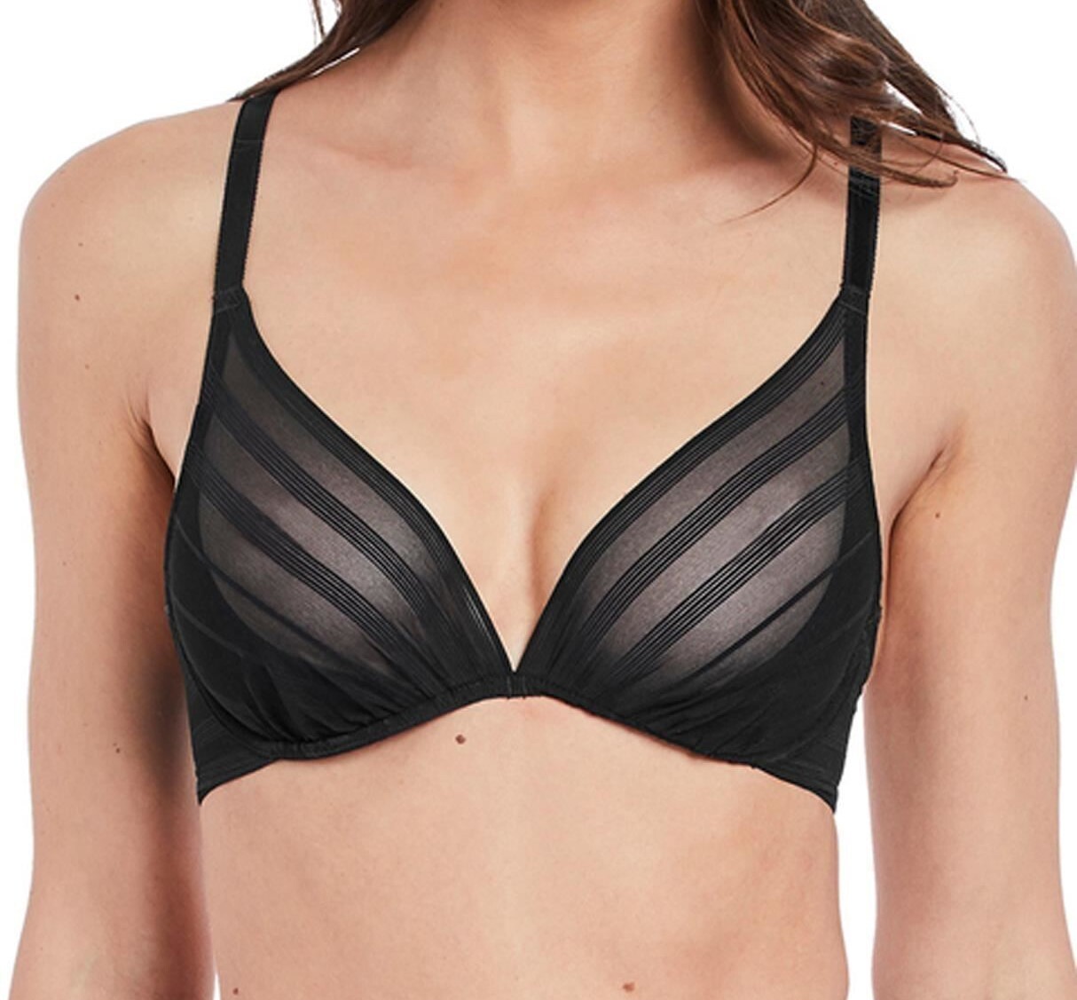 Wacoal Sexy Shaping Bra Size 32C Black Underwired Unpadded Plunge 132001 New