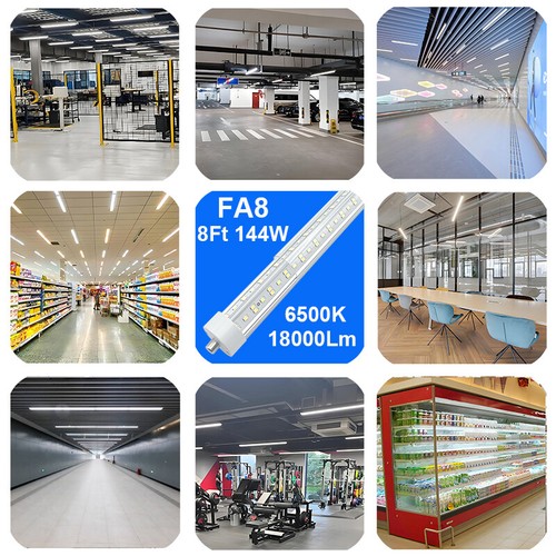 T8 8 Ft Fluorescent Led Lights Replacement Tube Single Pin 144W 6500K 25 Pack - Picture 12 of 14
