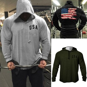 Men/'s Fitness Gym Workout Bodybuilding Raglan Hoodies Sweatshirts