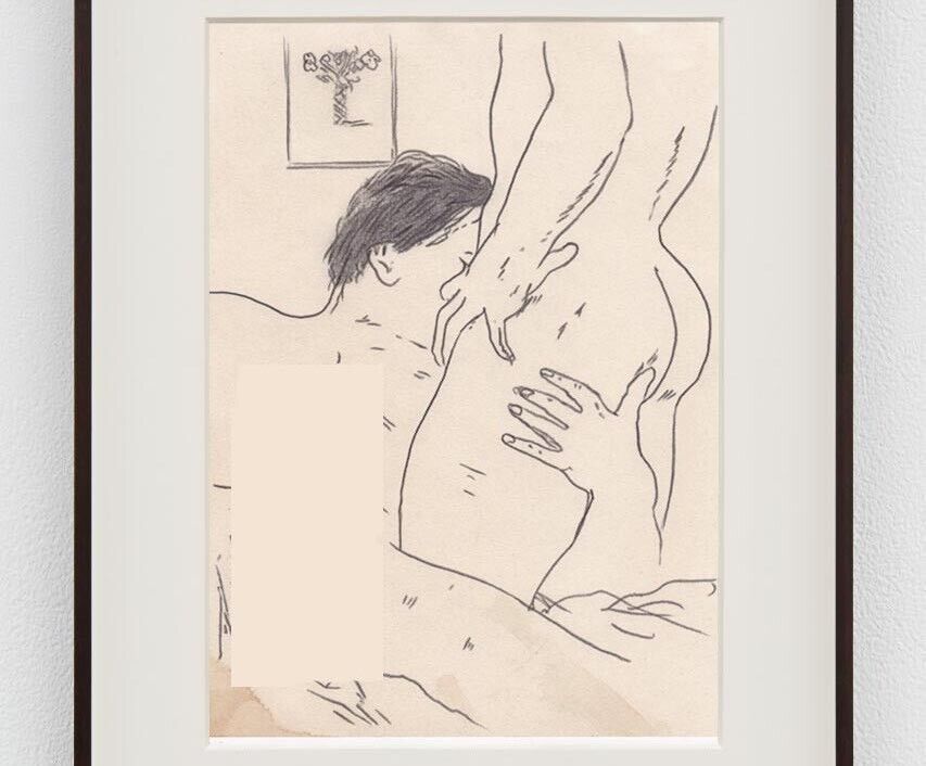 David Hockney Drawing Nude Male Pop Art Gay English modern portrait Cavafy - Photo 2 sur 3