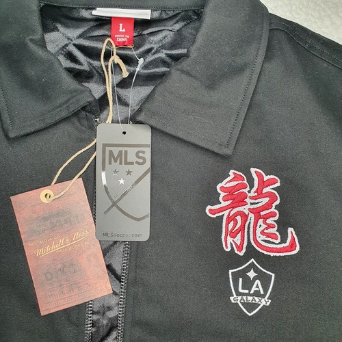 Chaqueta LA Galaxy Mitchell & Ness Negra Cremallera Completa Grande Nueva $225 - Imagen 2 de 12