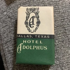 VTG  HOTEL ADOLPHUS SOAP BAR  DALLAS TEXAS green/ black