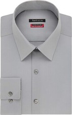 Van Heusen Long Sleeve Dress Shirt 20FS323 Slim Fit Flex Collar Stretch, Gr Mist