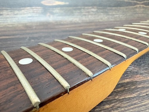 70s FERNANDES Stone Age Logo Vintage Stratocaster Neck Rosewood Made in Japan - Picture 7 of 16