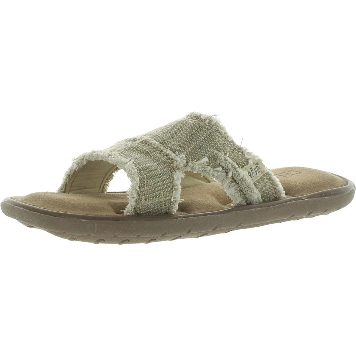 Crevo Mens Baja II Beige Canvas Slide Sandals Shoes 9 Medium D BHFO 9139