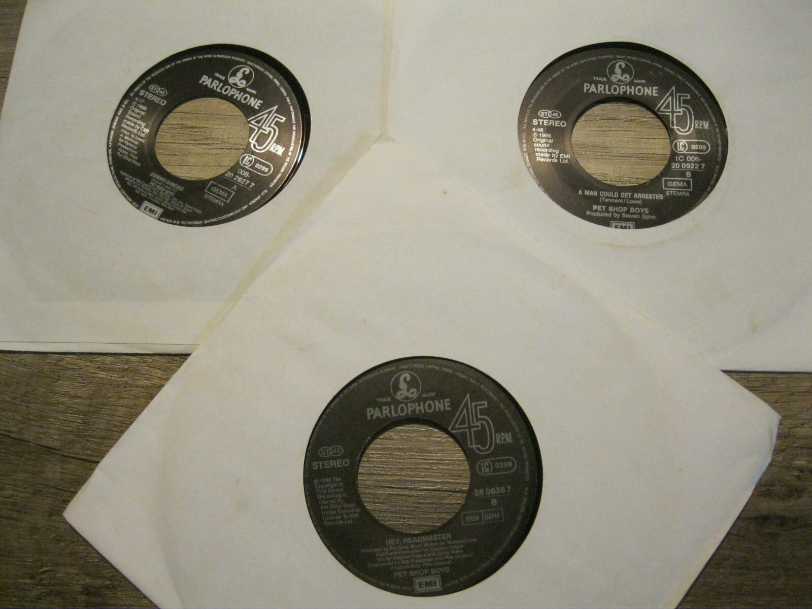 3x 7" Single Pet Shop Boys Hey Headmaster / West end Girls Vinyl