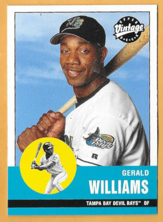 GERALD WILLIAMS TAMPA BAY DEVIL RAYS #38 - UPPER DECK VINTAGE NM-MT 2001