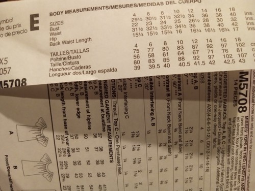 Mode 2008 00er Jahre Gr. 4-12 Oberteile Bluse Schnittmuster McCall's M5708 - Bild 3 von 3