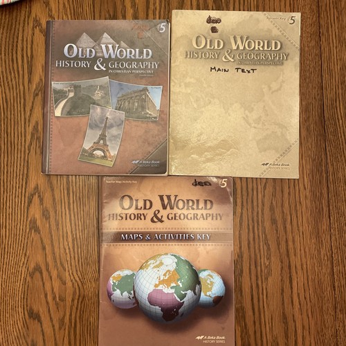 abeka old world history and geography, 5th Grade, Student Text And Keys - Picture 1 of 3