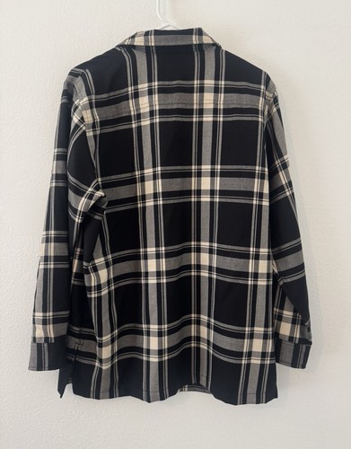 Lauren Ralph Lauren schwarz kariertes Button Down Hemd Sakko 100% Wolle Größe L - Bild 2 von 7