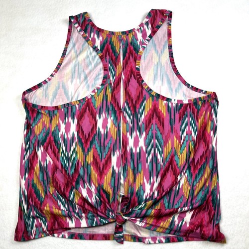 Old Navy Active Women Breathe ON Tie-Back Performance Tank Cut-Out Back Ikat XXL - Bild 4 von 9