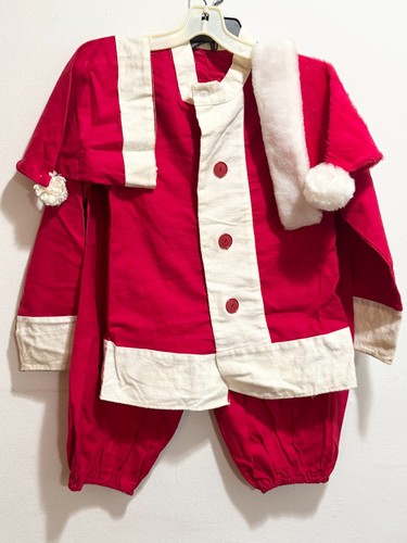 Completo completo Babbo Natale vintage per bambini con due cappelli - Foto 2 di 11