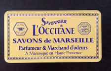 L'Occitane Savons de Marseille Soap Gift Set 12 Guest Soaps Collectible Tin NOS