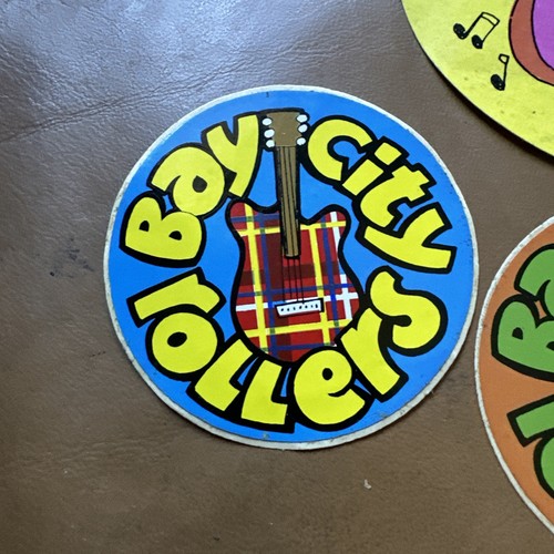 Bin 4 X Stickers Decals Bay City Rollers 7 & 11.5cm Across - Picture 4 of 5