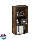 Furinno LUDER Book Shelf, 3-Tier Modern Bookshelf, Open Shelves Bookcase 9.3"