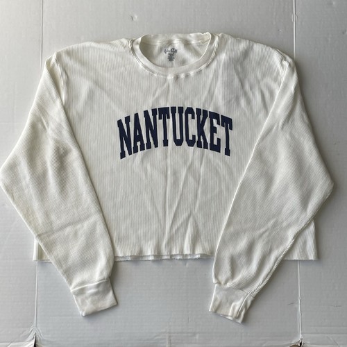 Brandy Melville John Galt Oversized Waffle Knit Thermal Long Sleeve Top Nantucke