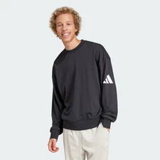 adidas men Essentials Loose Fit 3 Bar Logo Sweatshirt
