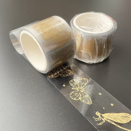 6 Rolls PET Transparent Gold Foil Washi Tape Set, Nature Theme Decorative Tap... - Picture 2 of 8