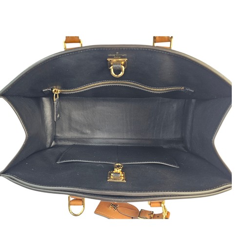 LOUIS VUITTON City Steamer Black Tan Leather Bag 2 Way Shoulder Strap Tote Bag - Bild 8 von 19