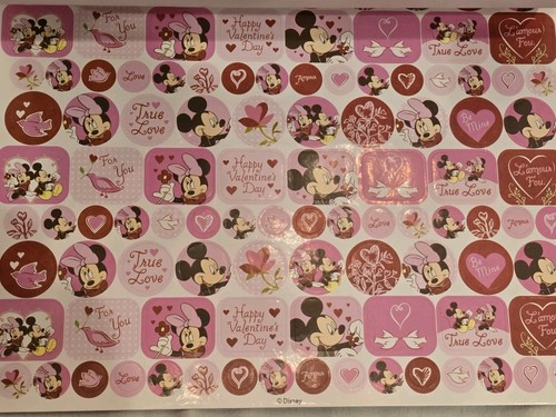 (3) Disney Mickey Minnie Mouse Día de San Valentín 957 unidades conjunto de pegatinas en total! NUEVO  - Imagen 6 de 6