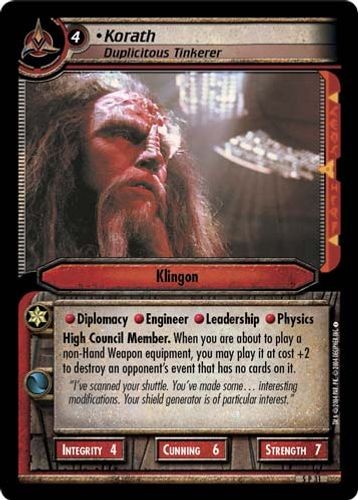 Korath, Duplicitous Tinkerer - Fractured Time - Star Trek CCG 2E - Imagen 1 de 6