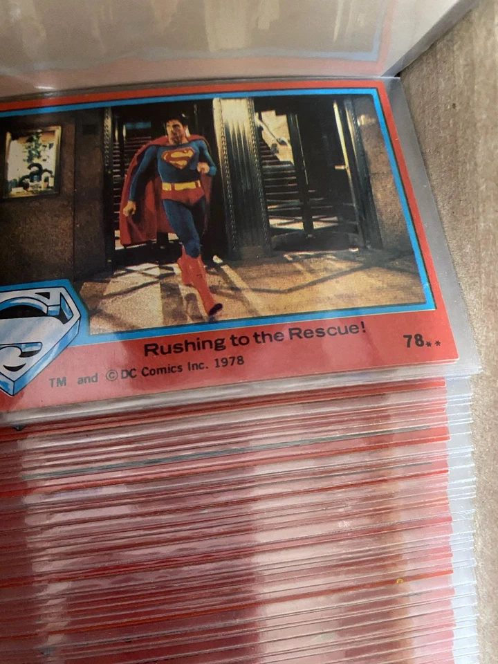 1978 Topps Superman Movie Trading Cards Series 1&2 Cards 1-165 With Some Sticker - Image 4 of 4