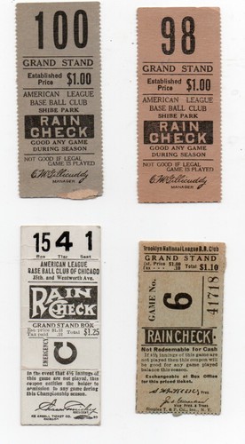 Four 1931 MLB Ticket Stubs 2 from Philadelphia, 1 from Brooklyn, 1 from Chicago - 第 1/2 張圖片