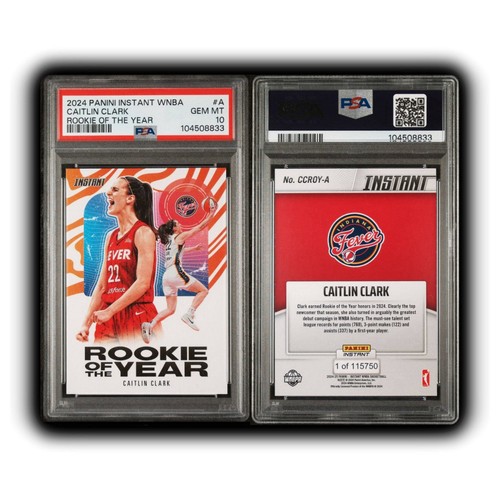 2024 Panini Instant WNBA Caitlin Clark Rookie of the Year ROTY PSA 10 GEM MT - Picture 3 of 3
