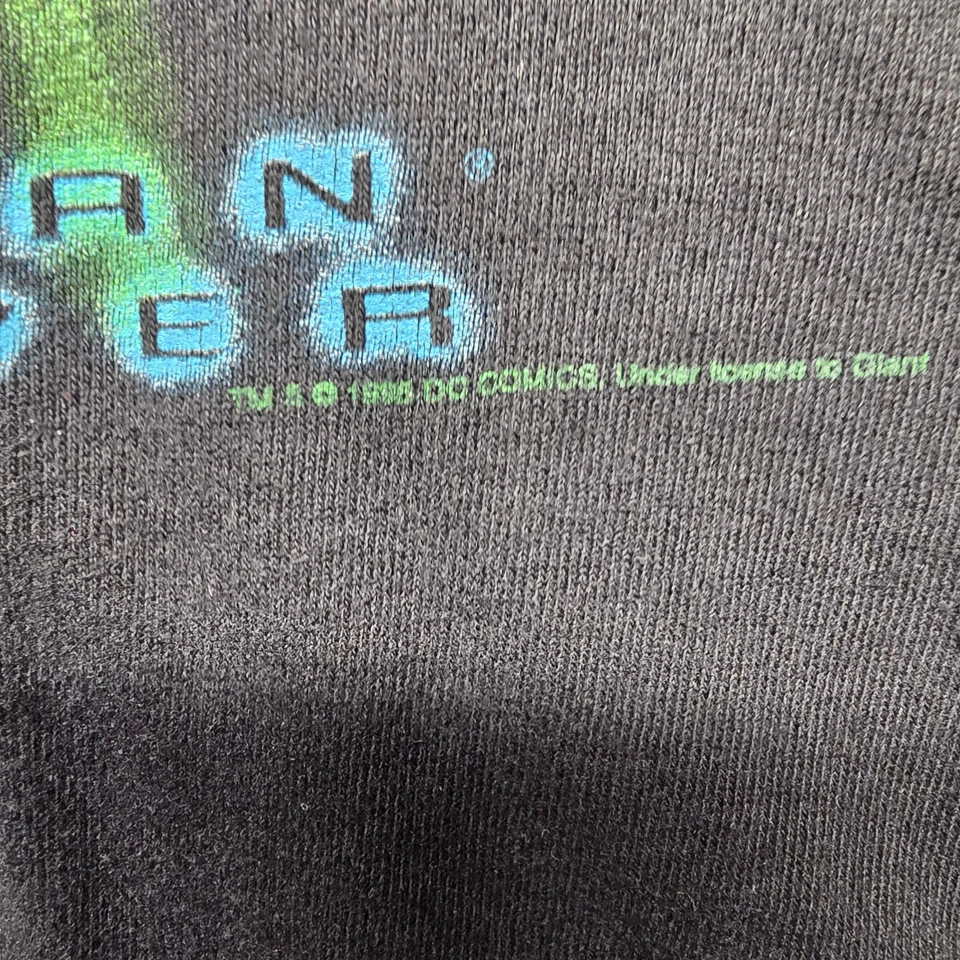 VTG 1995 Batman Forever The Riddler T-Shirt Youth Large Anvil USA Single Stitch - Image 3 of 4