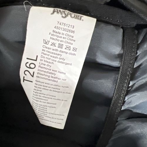 Mochila JANSPORT Right Pack Negra Marrón Cuero Parche Laptop Funda XL T4751213 - Imagen 8 de 12