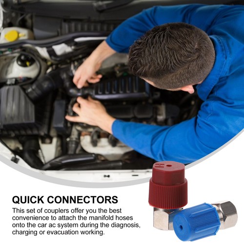 2 Pcs Quick Connect Air Hose Fittings Conditioner Couplers Adapter Ac - Bild 11 von 12