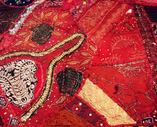 60" Red Tapestry Wall Hanging Patchwork Living Room/Bedroom Home Decor Throw - Bild 13 von 19