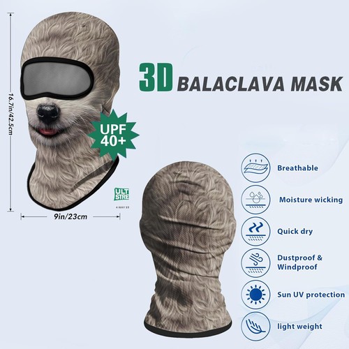 Balaclava Face Mask for Men Women Lightweight for Ski Motorbike Motorcycle - Picture 4 of 56