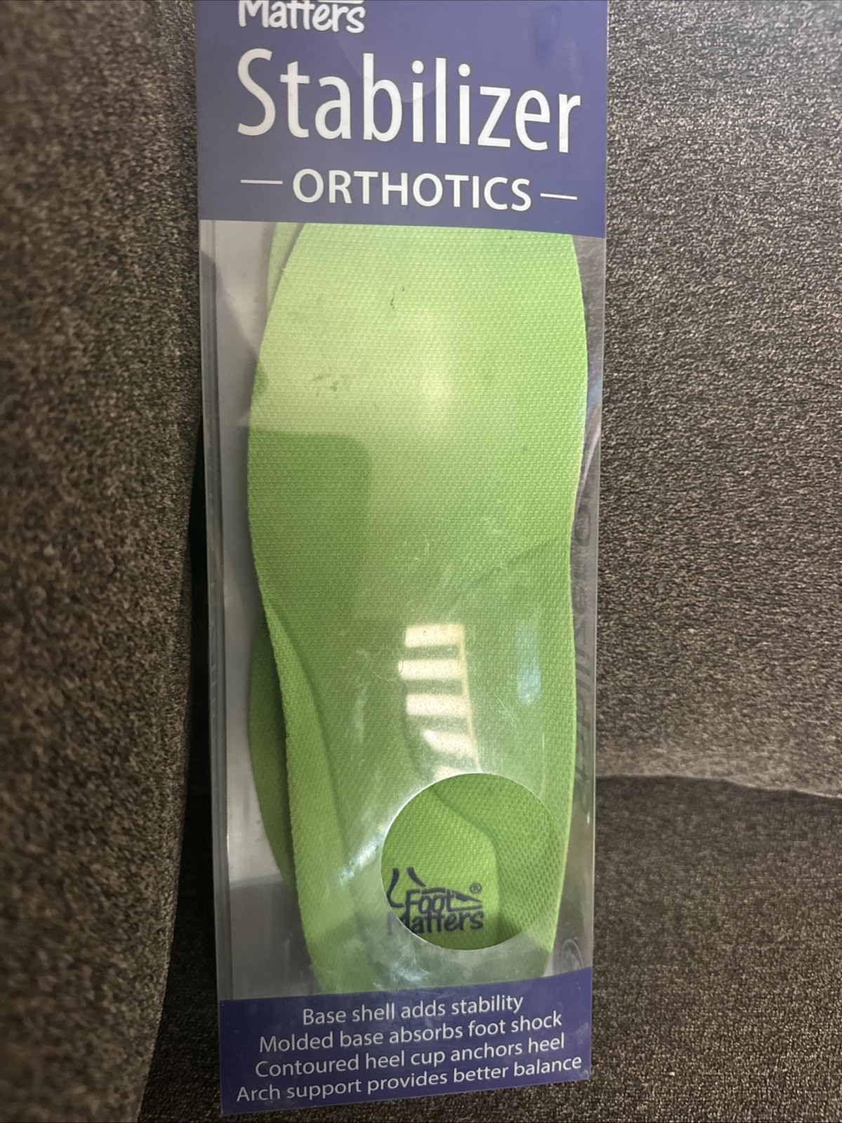 Foot Matters Stabilizer High-Impact Orthotics Insole Men 8-10.5 Women 9-11.5