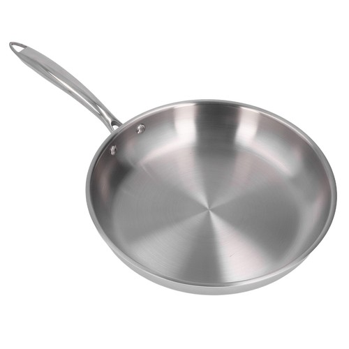 11.02in Stainless Steel Frying Pan Thickened 304 Stainless Steel Uncoated 3 - Picture 12 of 23