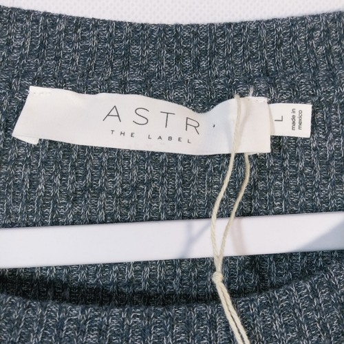 ASTR the Label blaues Langarmshirt mit seitlichem Binden gerippt Größe L - Bild 5 von 10