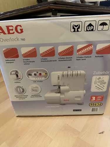 AEG Overlock 760 Nähmaschine TOP Zustand / voll funktionsfähig - Bild 2 von 3