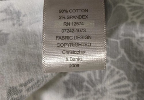 Christopher & Banks Größe 10 A-Linie Faltenrock dehnbar unterhalb des Knies Blumenmuster Reißverschluss - Bild 10 von 10