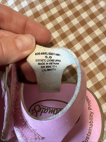 Footmates Kids Girls Infant Pink Leather Ariel Sandal Size 5 - Picture 8 of 9