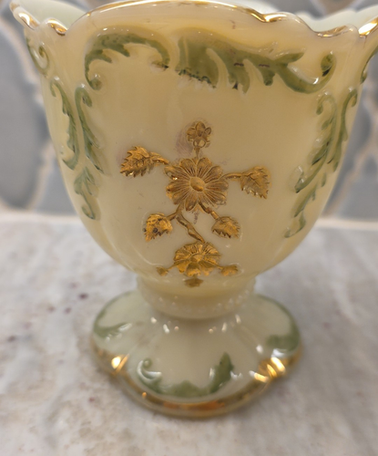 Antiker offener Northwood Intaglio Uran Puddingglas Löffel leuchtet unter UV - Bild 11 von 24