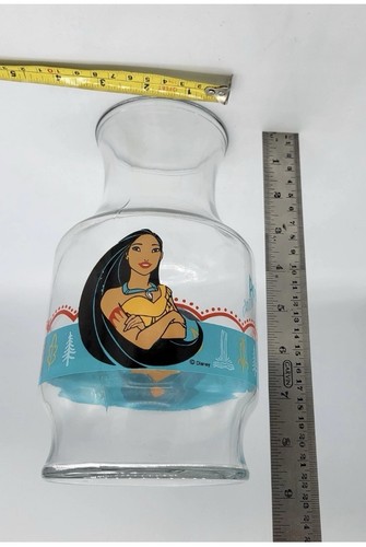 Anchor Hocking Glass Orange Juice Carafe NO Lid Vintage Disney Pocahontas - Picture 8 of 10