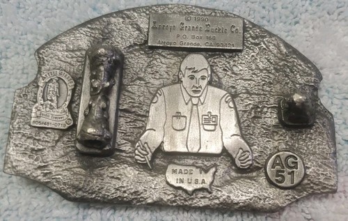 Arroyo Grande Buckle Co. Vtg Correctional Officer Belt Buckle As Is No Swivel  - Picture 7 of 10