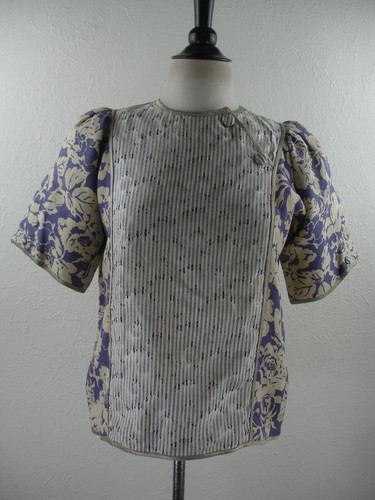 Women's 8 Vtg 1980's Geoffrey Beene 2-Pc Dress Set Outfit Top Blouse Skirt Linen - Picture 2 of 24