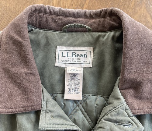 LL Bean Jacket Mens Tall XL Green Barn Chore Field Coat Lined Primaloft Vintage - Picture 2 of 11