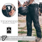 Winter Motorbike Over Trousers Motorcycle Waterproof CE Knee Armour Rain Biker